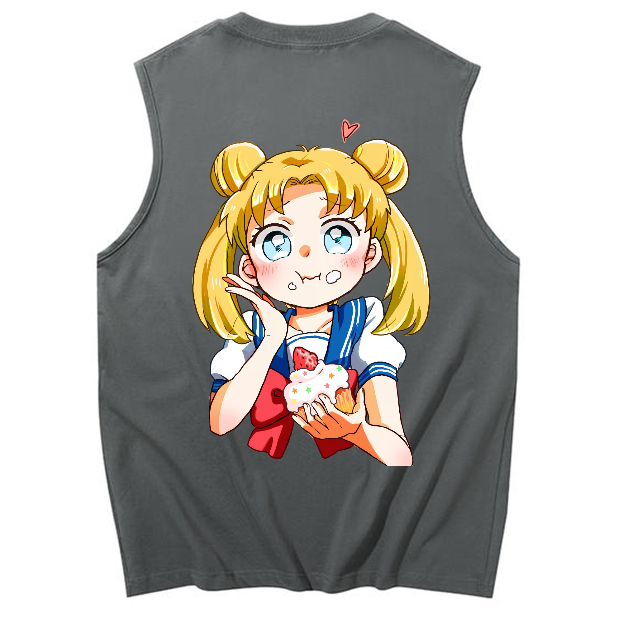 （画像用） 美少女戦士セーラームーン 愛野 美奈子 あいの みなこ Sailor Moon Aino Minako コットン100％タンクトップ（背面プリント）